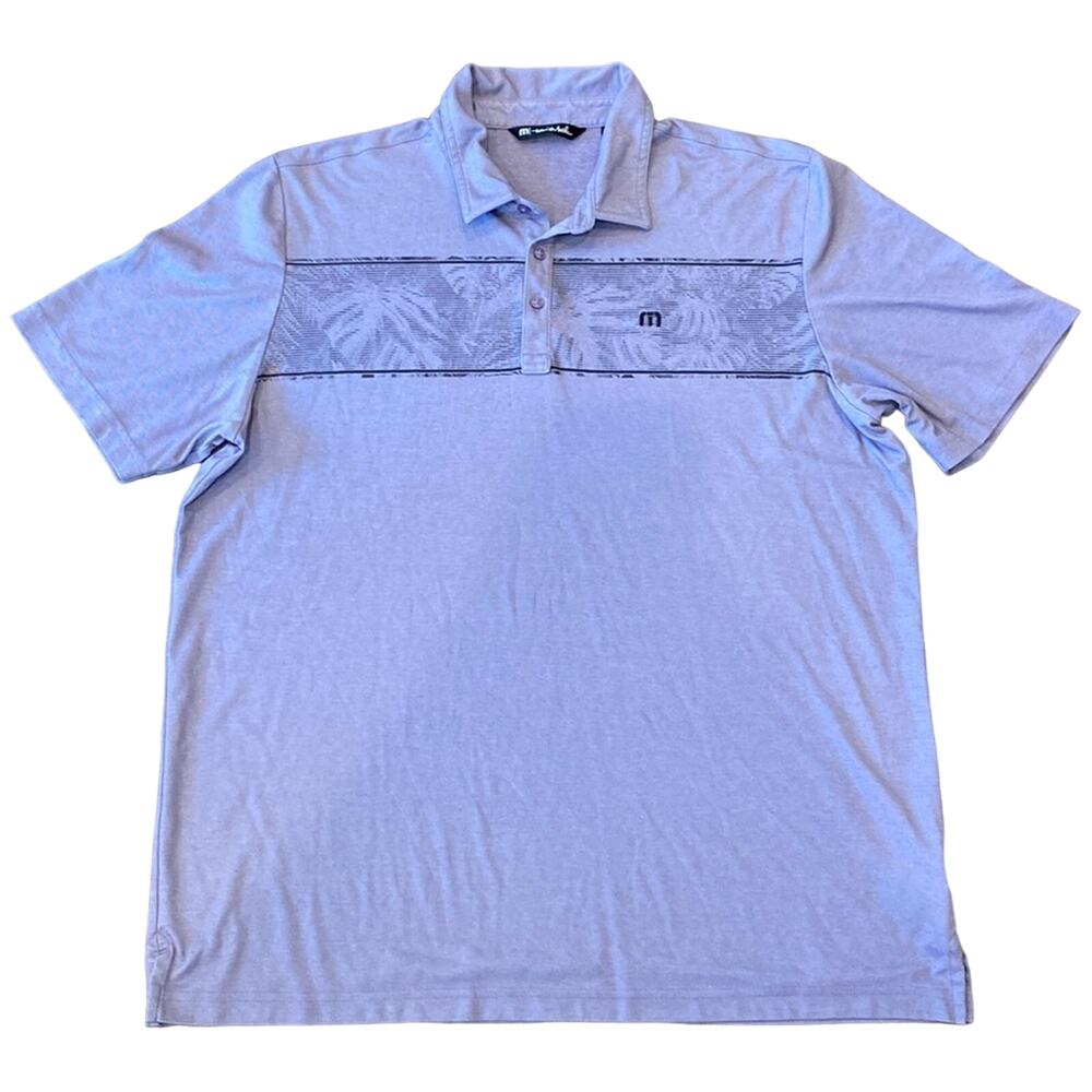 Travis Mathew Men's Make Camp Golf Polo Blueish Purple Size XXL